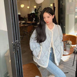 [Fujia Qianjin] Winter New Splicing Small Incense Down Jacket Fashion Short Outer Wear Thin Top Woman
