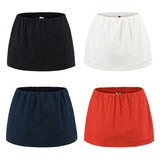 Wind Retro Red A-Dress Girl Summer New Hot Girl Thin Short Skirts Anti-Light Short Skirt