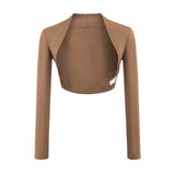 Ken Bean With The Same Long-Sleeved Short Sunscreen Small Shoulder Shawl Wearing A Casual Blouse Repair Elastic Shawl