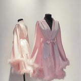 2026 New Chinese Morning Dress Bride Sexy Sleeping Dress Wedding Morning Fairy High Feathered Pajamas Battle