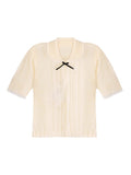 Miu Is A Good Card, The Little Ma's Hair Summer Knitted Doll Collar Short-Sleeved Shirt Woman