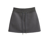 Vintage Casual Sports Gray Skirt Women Black A-Character Skirt Skirt Skirt With Hip Skirt