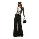 25Th Ootd!| Autumn Vertical Tube This Sub-Side Adjustable High-End Wide Leg Thin Casual Pants