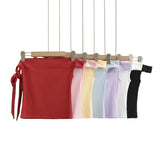 Zhao Luth's Same Red One-Word Shoulder Bow T-Shirt Girl Summer Sexy Hot Girl Short Repair Body
