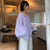 Spring And Summer Thin Breathable Sunscreen Shirt Women's Korean Version Of Loose Net Solid Cover Long-Sleeved Shirt Air-Conditioning Shirt 5 Colors