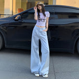 Fashion Age Reduction | Classic Multi-Colored | Trousers | Length | Loose Straight Broad-Legged Jeans