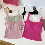9062# Summer New Cotton Ocean Embroidered Sling Lace Blouse Female Design Sense Niche Lace Vest