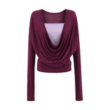 Spice Girl Style Hit Two Ragged Long-Sleeved T-Shirts In The Autumn New Slimming Inside The Bottom Shirt Top