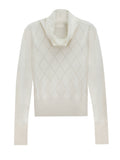 Taste Oni Inside The High Sense Of Wisdom All Wool Hollow Rhyme Collar Sweater Women's New Winter