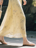 Light Yellow Broken Flower Dress Women 2026 Summer New High-Rise Lanky A-Word Early Spring Beautiful Dress