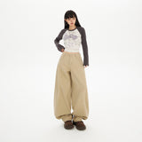 YC& Vintage High Waisted Camast Banana Trousers Broad Legs And Jeans Women & Long Pants