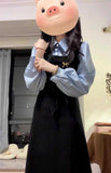 Micro-Fat Style Thousands Of Kinds Of Skirts And Fake Two College Style Long-Sleeved Dress Dress Women In Early Autumn 2025 New Teaching Surface