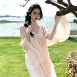 2026 New White Moonlight Chinese Holiday Fairy Dress Retro Temperament High-End Dress Temperament Two-Piece