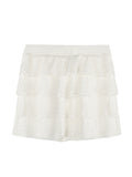 Layered Skirt Lilith_Ulfine Wool Girl Hook Flower Cake Skirt New A-Word White Skirt