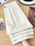 Tiansi Linen Broad Leg Pants Women Summer Thin 2026 New High-Waisted Cotton Trousers Trousers Straight Trousers