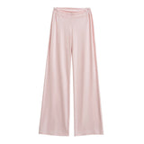 Purely Want Girl V-Shaped Waist-Hanging Feeling Modale Zip Thin Slacks Home Fitness Pants Wide Leg Trousers New