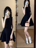 Mintman-Mano French Hepburn 2026 Summer New Black Dress Temperament Waist Thin A Short Skirt