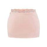 Pure-Wanted Pink Lace Skirt Girl Summer New Hot Girl's Ass Short Skirt High Waist Thin Sexy A-Character Skirt
