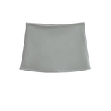 Vintage Sports Low-Rise Skirt Girl Body Elastic Display Thin One Step Bottom Short Skirt Yoga Fitness Skirt