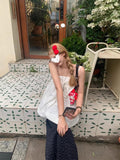 French Lace Spliced White Bra Sling Sling Vest Women Inside And Outside The Summer To Wear The Holiday Style Loose Sleeveless Top Tide