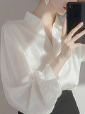 French White Shirt Female Professional High Sense 2026 Spring Cooked Sister Wearing A Top Fashion Chiffon Shirt