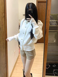 Spring And Autumn Korean High-Grade White Collar Jacket Thin Coat Women's New Loose Short Top
