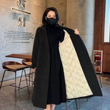 Large-Size Loose Cotton Thicken Suit And Collar Hair In The Coat In The Long Plush Coat Plus Cotton Inside