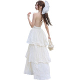 Thailand Tourism Deep V Vacation Dress 2026 New High-End Bohemian Hooliaf Layer Cake Dress