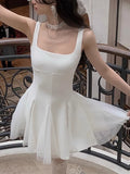 White Suspension Dress Woman's New Net Canopy Fairy Advanced Sense Certificate Long Dress Thin Dress