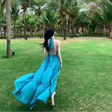 The Same Sexy Wind-Dexing Collared Neck Dress Body Slim Thin Open-Temper Temperament Long Dress