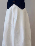 CHAO Strong Goods Closed In!Laos Design With A Curved Loose Leisure Slebow Pants White Broad-Legged Banana Pants