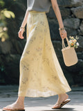 Light Yellow Broken Flower Dress Women 2026 Summer New High-Rise Lanky A-Word Early Spring Beautiful Dress