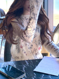 Ballet In The Mirror Heavy Industry Flower Embroidery Sweater Set High-Schamed Fish Bone Soft Yarn Skirt