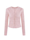 Intelligent Cardigan 16 Stitches 48 100 Fine-Sing-Pin Wool Thin Lace Knitted Shirt Women's Summer