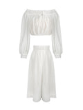 [Floating Half Day] High-Level Design Slender Lace A Fishtail Skirt Suit