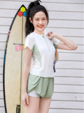 2026 New Aerial Sports Split Swimsuit Conservative Youthful Sports Students Covered Flat Trousers Swimsuit