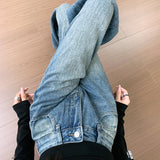 Full Of Star River Hot Wide-Legged Jeans Women 2026 Autumn High-Waist Loose High-End High-Sense Tug Trousers Cotton