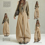 Autumn New Green Loose Broad-Legged Trousers Women High-Waist Casual Trousers Lengthened Thin