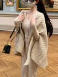 [Aesthetic Of Thousands Of Gold] Antique Wool Sparrow Cloak Heavy Industry Thick Sweater Cardigan Coat