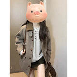 Temperament Casual Fashion Retro High-End Hair This Suit Coat Women Autumn And Winter Small And Long Loose Coat