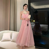2025 High-End Exquisite Dress Light Luxury High-End Sense Of The New Chinese Style Embroidery Temperament Pink Fairy Dress