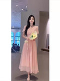 Sweet 2025 Summer New Hepburn Light And Thin Dress With Slim High-Student French Dress