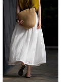 Stealun Lian Yue Baiyin 60 Ani-Le | French Holiday Dress Simple Long Umbrella Skirt New ¤Ç