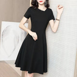 French Vintage Dress Woman 2025 Summer New Hepburn Black Temperament High-End Skinny Little Black Dress