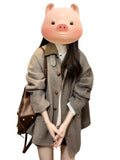 Temperament Casual Fashion Retro High-End Hair This Suit Coat Women Autumn And Winter Small And Long Loose Coat