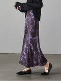 Special Counter Quality 2025 Spring New Fashion Retro Elegant High-Waist Thin Print Leopard Print Skirt Female Dress