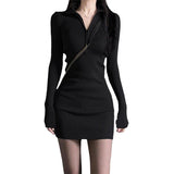 Post-Âè Spice Girl Dress Women's Bags Tight Sexy Sister Dress Set Autumn/Winter Long Sleeves 2025 New Autumn