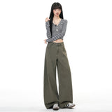 Street Hottie Broad Leg Trousers Design High Street Hanging Jeans Women Trousers Plus Pink Trousers