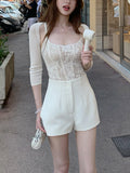 Little Heavy Industry Dolly Pretty Girl With Antique Embroidery Lace Back Lace Embroidery Embroidery Sumley Vest Woman