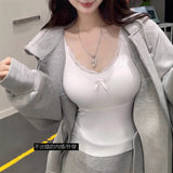 1092 # Pure Lust Lace! External Expansion Chest Waist Fine Grinding Hair Warm Vest Bra Woman With Chest Pad Autumn